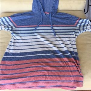 Striped hooded long sleeve